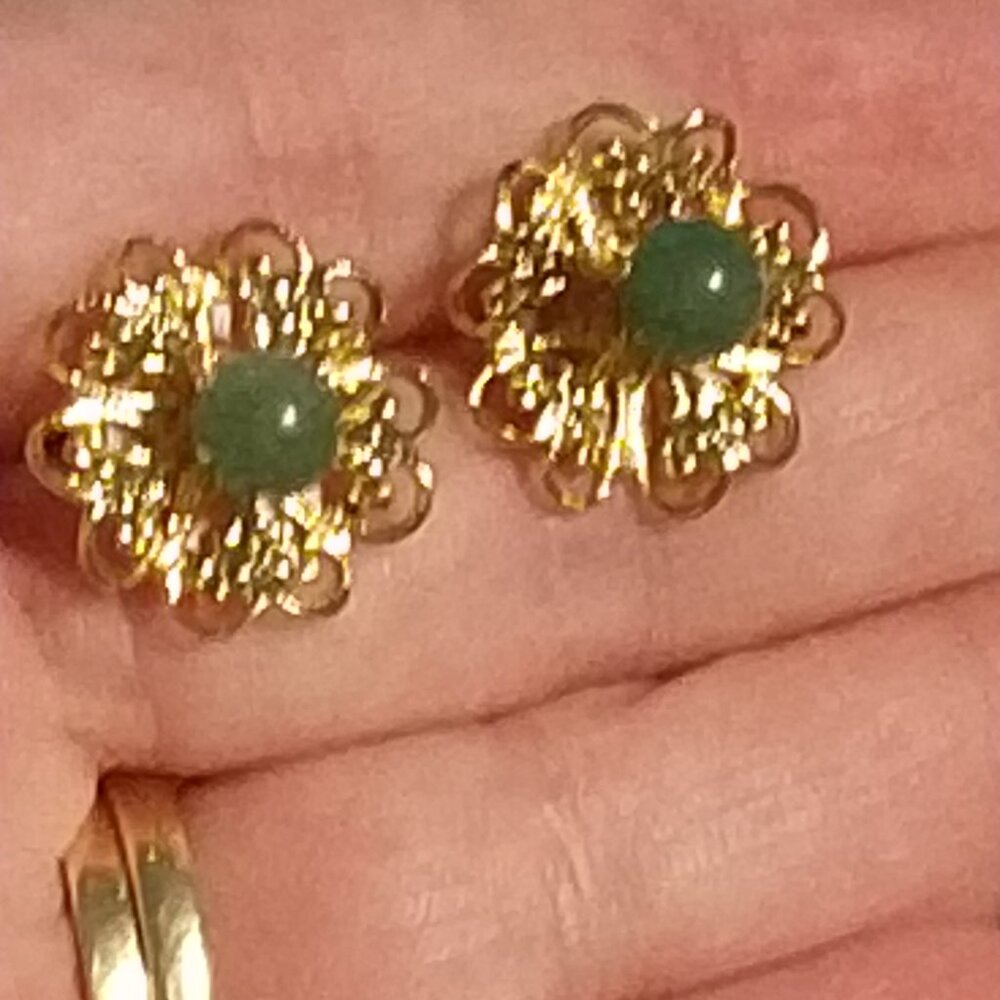 Filigree style stud earrings - Can be worn 2 ways